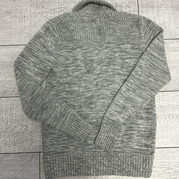 H&M Mens Collared Knit Buttons Preppy Gray Cardigan Sweater Small Wool Blend - Picture 5 of 9